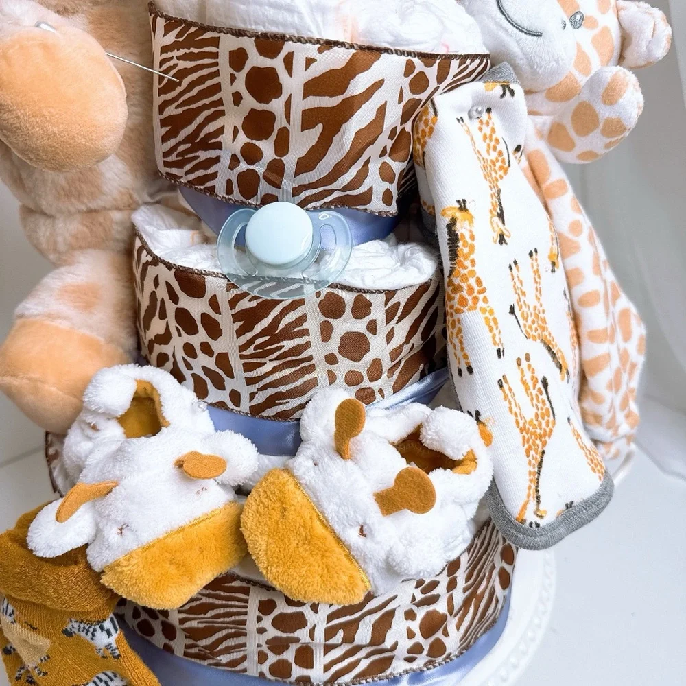 Giraffe Diaper Cake, Baby Shower Gift